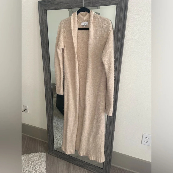 L’academie wool chantel long cream cardigan - Picture 2 of 5